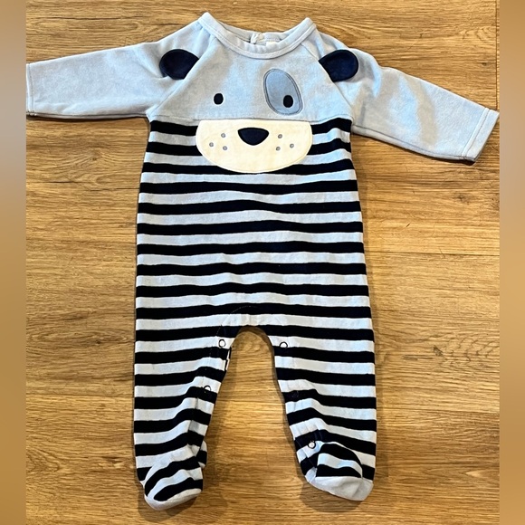 First Impressions Blue Striped Puppy One Piece, size 3-6 months - Picture 1 of 3